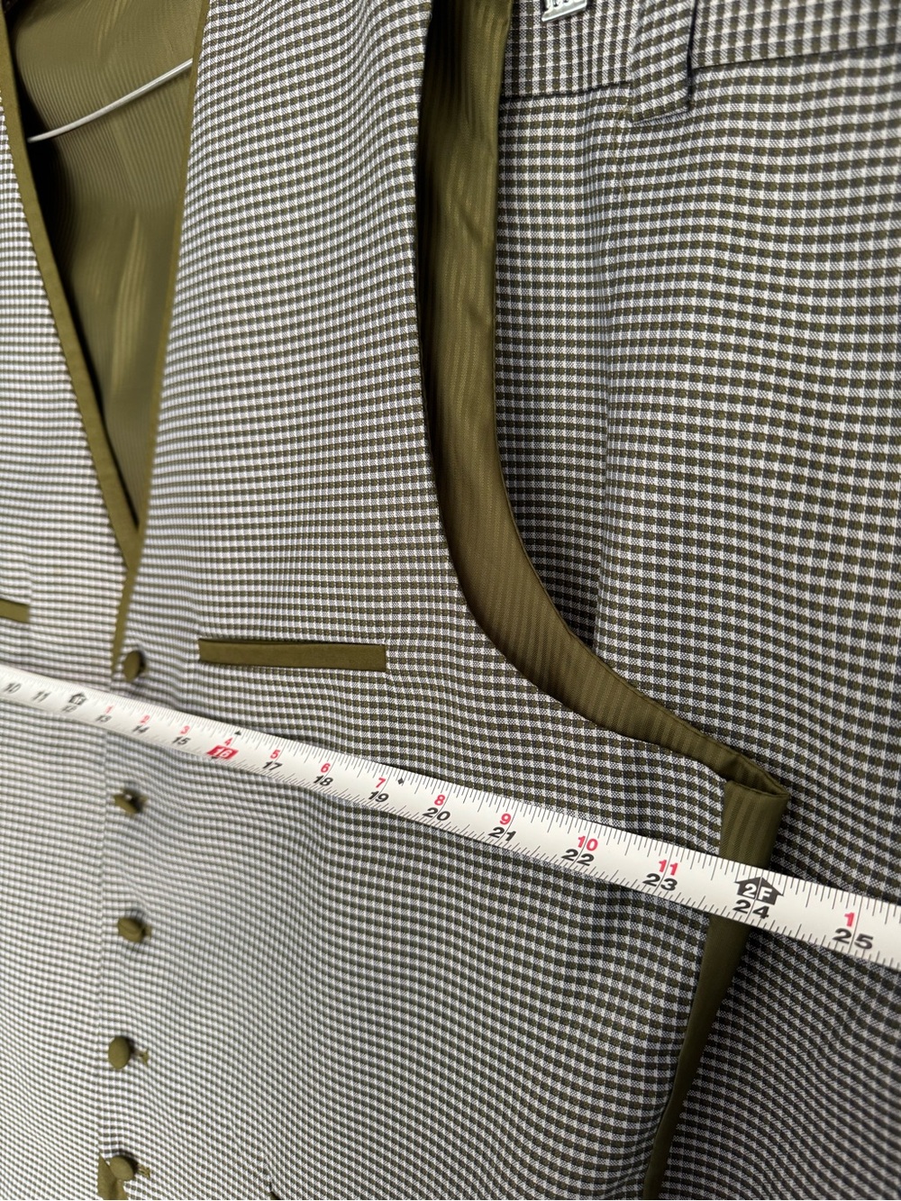 EJ Samuel Italy Wool Suit Mens 48R Super 150s Houndstooth 3 Piece Pants W42x32 - Picture 5 of 13